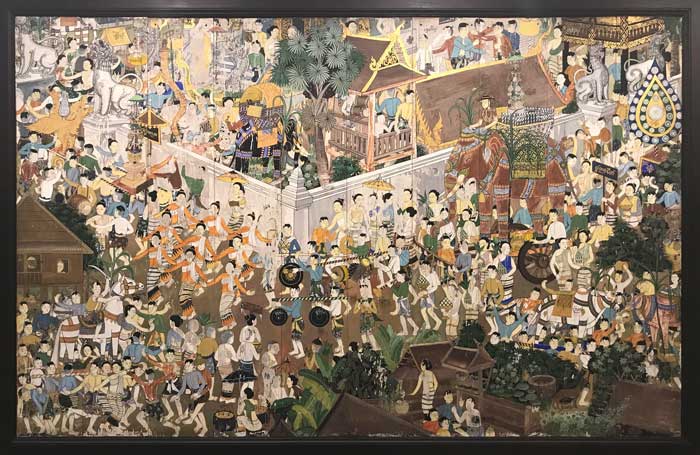 Thai painting of many people