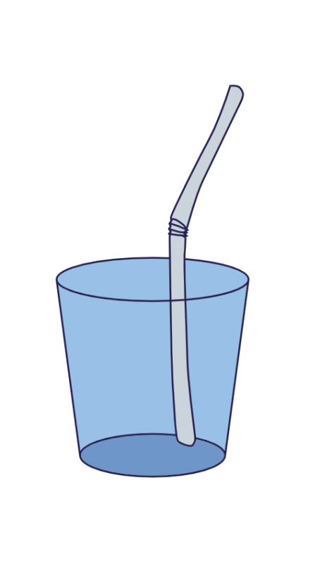 lub khob thiab tus pas nqus - a cup or glass and a straw