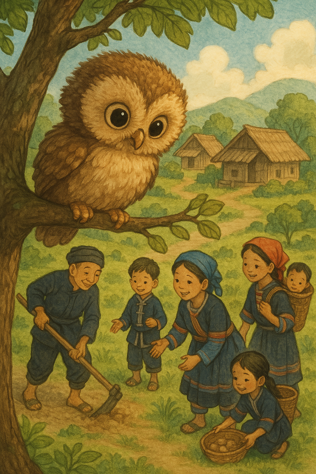 tus me plas tauv - the little owl